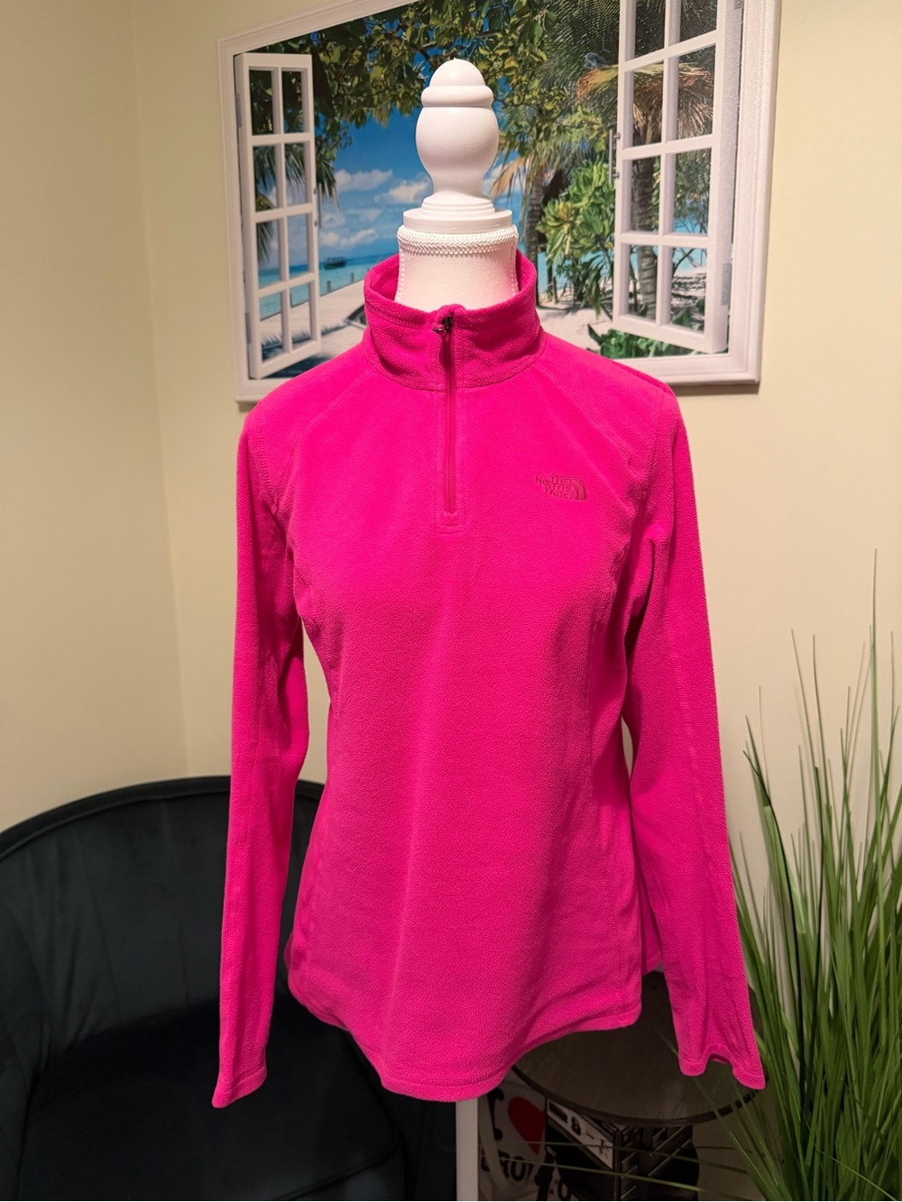 The North Face Hot Pink 1/4 Zip Fleece